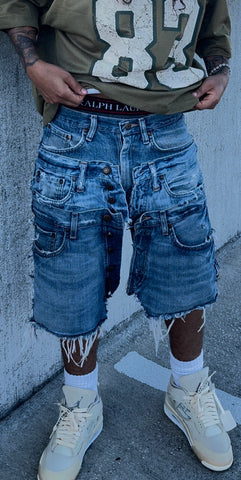 Reworked Jorts ( Light Wash )